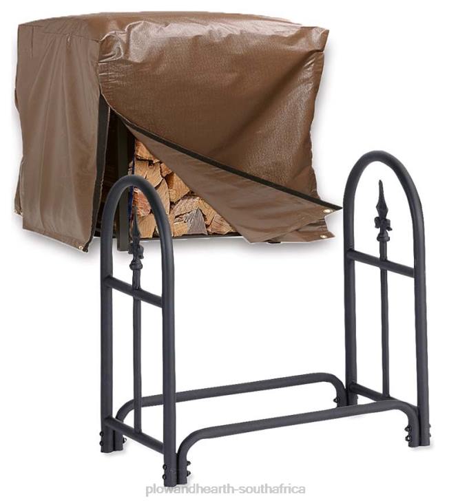 Yard & Garden Plow & Hearth Heavy Duty Steel Wood Rack with Finial Design NFLB1003
