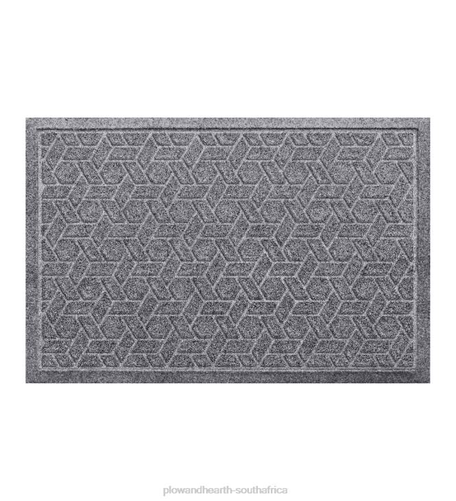 Yard & Garden Plow & Hearth Waterhog Machine Washable Cane Weave Doormat - Granite NFLB1064