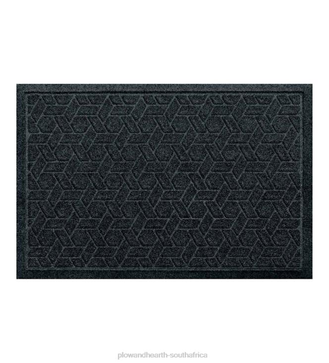 Yard & Garden Plow & Hearth Waterhog Machine Washable Cane Weave Doormat - Granite NFLB1064