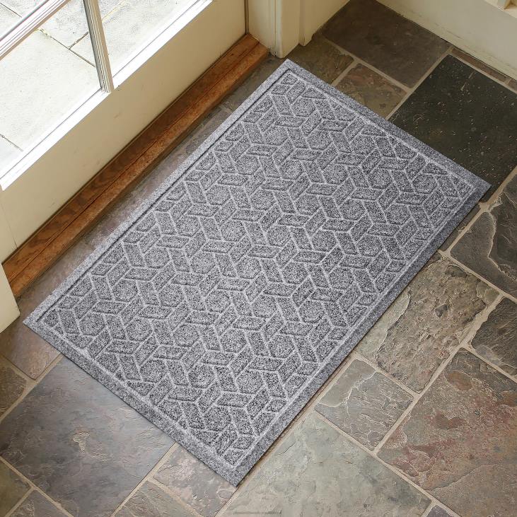 Yard & Garden Plow & Hearth Waterhog Machine Washable Cane Weave Doormat - Granite NFLB1064