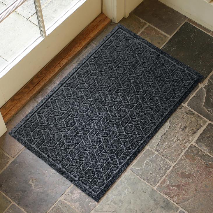 Yard & Garden Plow & Hearth Waterhog Machine Washable Cane Weave Doormat - Granite NFLB1064