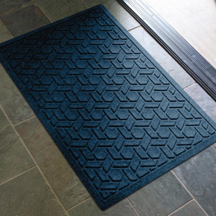 Yard & Garden Plow & Hearth Waterhog Machine Washable Cane Weave Doormat - Granite NFLB1064