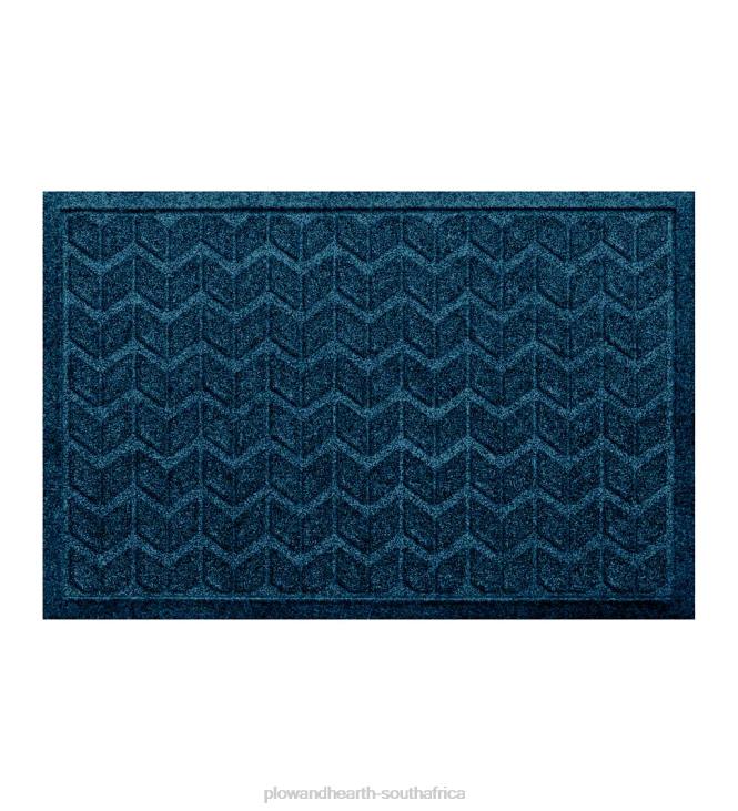 Yard & Garden Plow & Hearth Waterhog Machine Washable Chevron Doormat - Granite NFLB1071