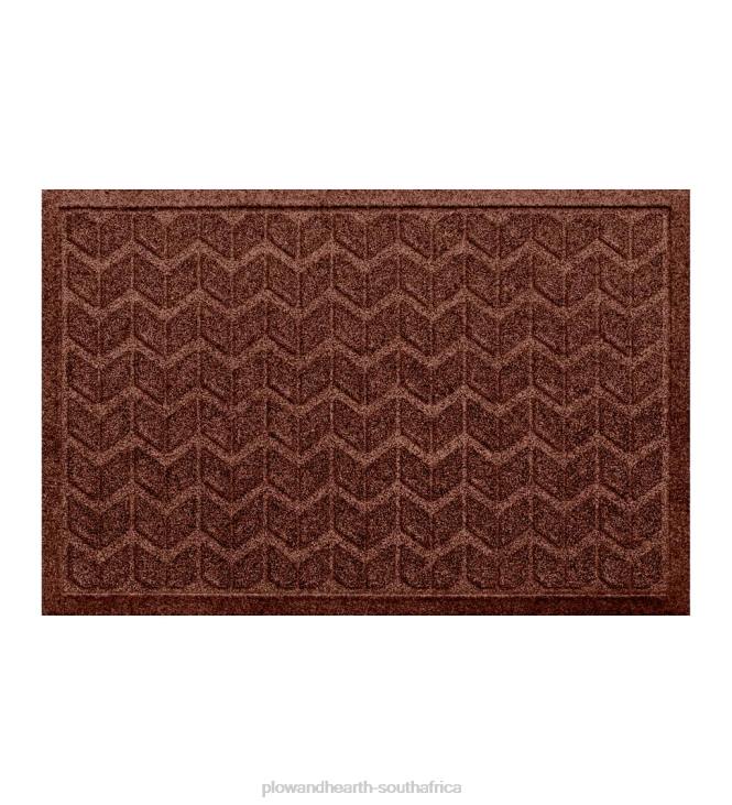 Yard & Garden Plow & Hearth Waterhog Machine Washable Chevron Doormat - Granite NFLB1071
