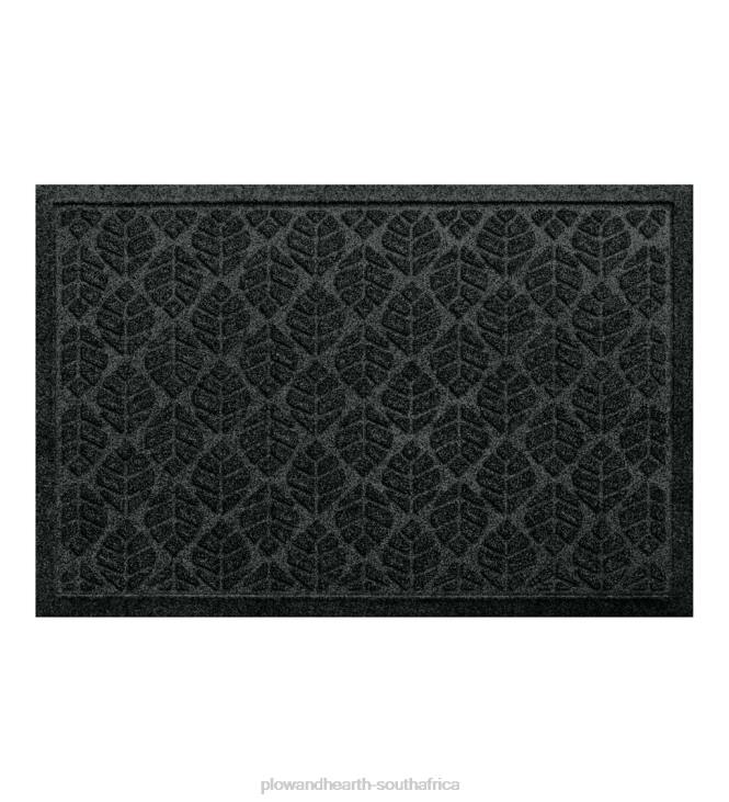 Yard & Garden Plow & Hearth Waterhog Machine Washable Leaf Doormat - Coal NFLB1020