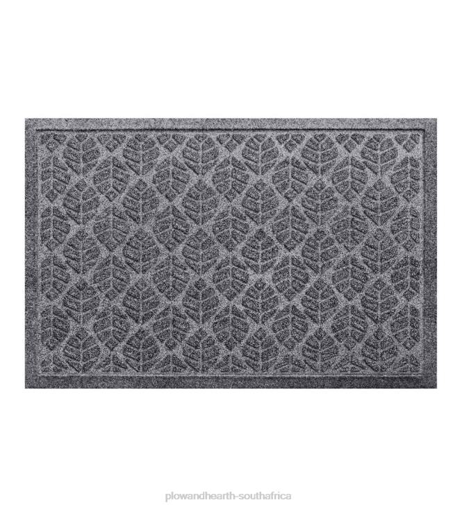 Yard & Garden Plow & Hearth Waterhog Machine Washable Leaf Doormat - Coal NFLB1020