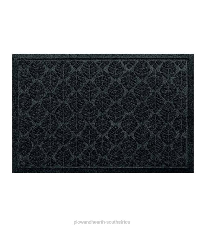 Yard & Garden Plow & Hearth Waterhog Machine Washable Leaf Doormat - Coal NFLB1020