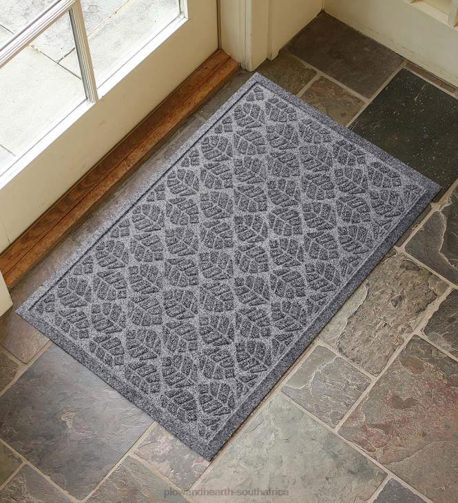Yard & Garden Plow & Hearth Waterhog Machine Washable Leaf Doormat - Coal NFLB1020