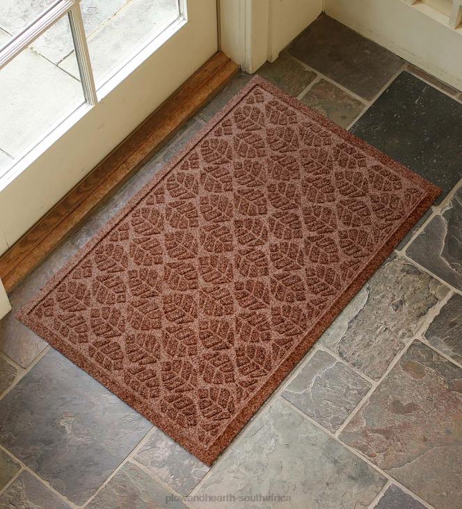 Yard & Garden Plow & Hearth Waterhog Machine Washable Leaf Doormat - Coal NFLB1020