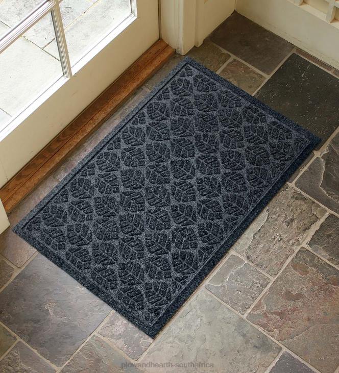 Yard & Garden Plow & Hearth Waterhog Machine Washable Leaf Doormat - Coal NFLB1020