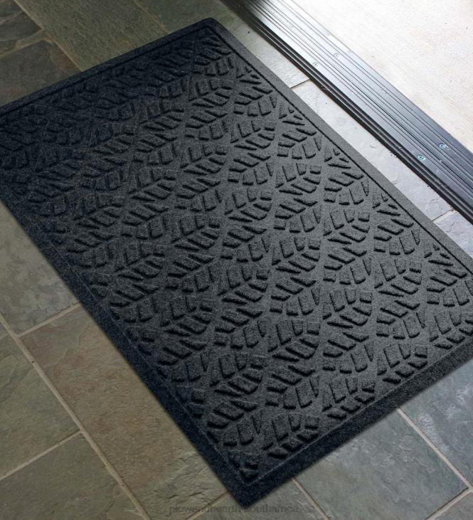 Yard & Garden Plow & Hearth Waterhog Machine Washable Leaf Doormat - Coal NFLB1020