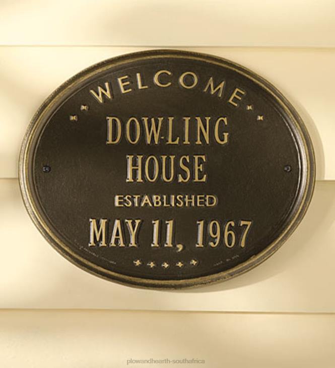 Yard & Garden Plow & Hearth Personalized Oval House Sign NFLB717