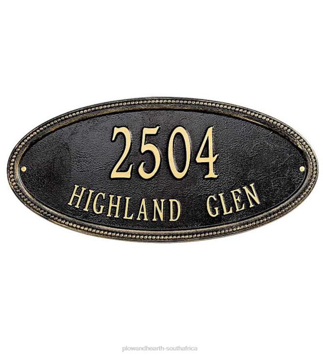 Yard & Garden Plow & Hearth USA-Made Cast Aluminum Personalized Address Plaques NFLB705