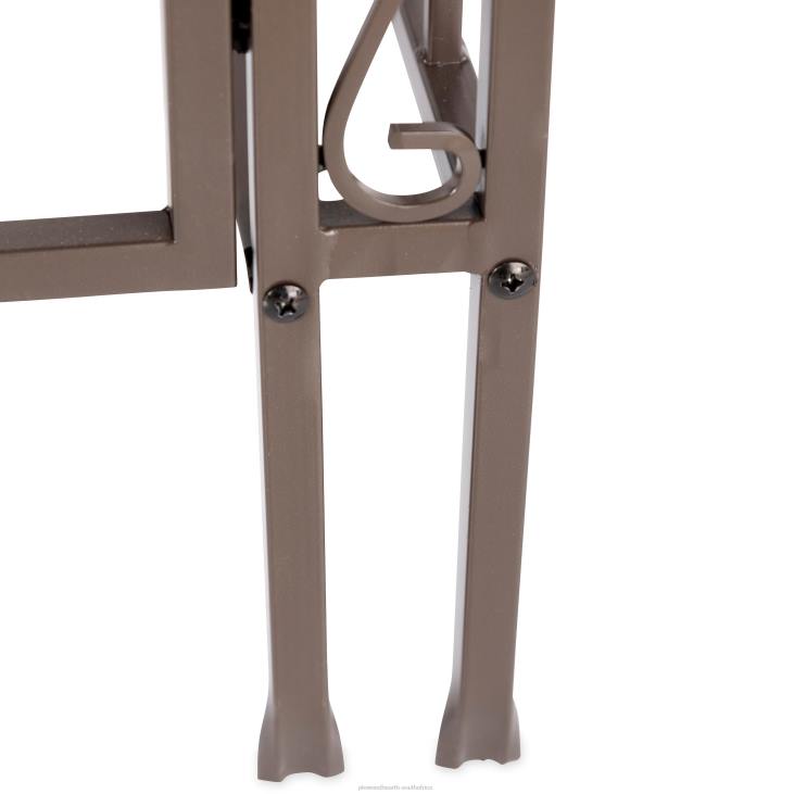 Yard & Garden Plow & Hearth Metal Arched Birds and Leaves Garden Arbor with Gate NFLB653