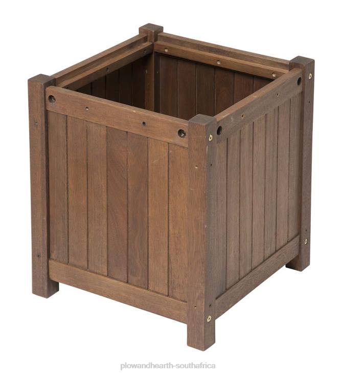 Yard & Garden Plow & Hearth Outdoor Eucalyptus Configurable Privacy Screen Trellises, Planter/Seat and Bench NFLB655