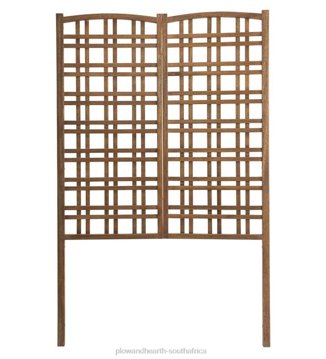 Yard & Garden Plow & Hearth Outdoor Eucalyptus Configurable Privacy Screen Trellises, Planter/Seat and Bench NFLB655