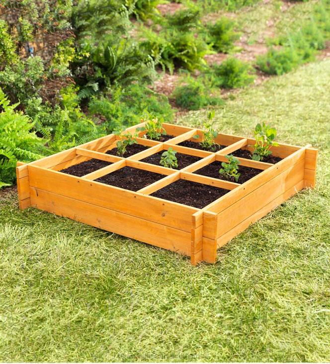 Yard & Garden Plow & Hearth Wood Raised Garden Bed NFLB1000
