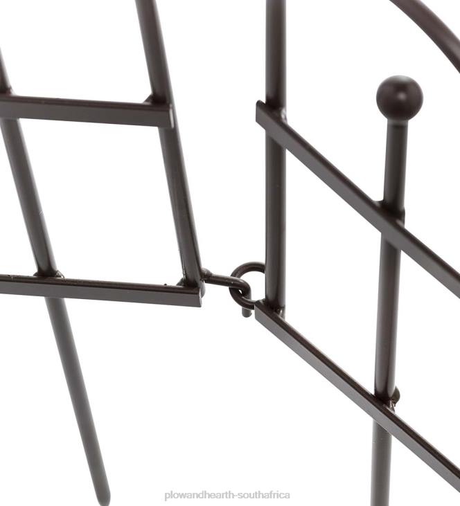 Yard & Garden Plow & Hearth Iron Fence Wrought Iron Edging with Ground Stakes and Gunmetal Finish NFLB666