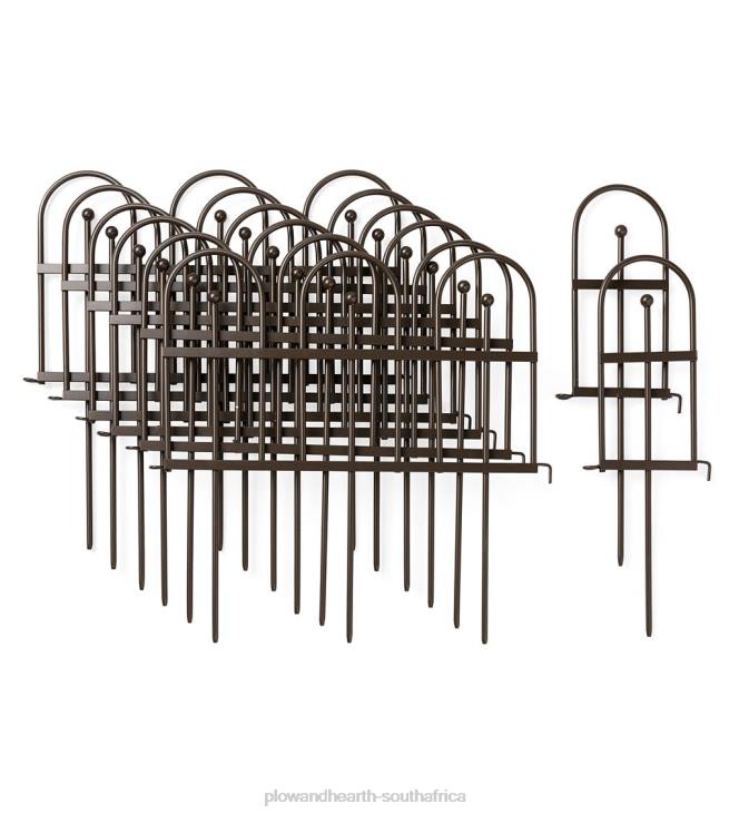 Yard & Garden Plow & Hearth Iron Fence Wrought Iron Edging with Ground Stakes and Gunmetal Finish NFLB666