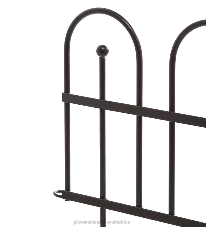 Yard & Garden Plow & Hearth Iron Fence Wrought Iron Edging with Ground Stakes and Gunmetal Finish NFLB666