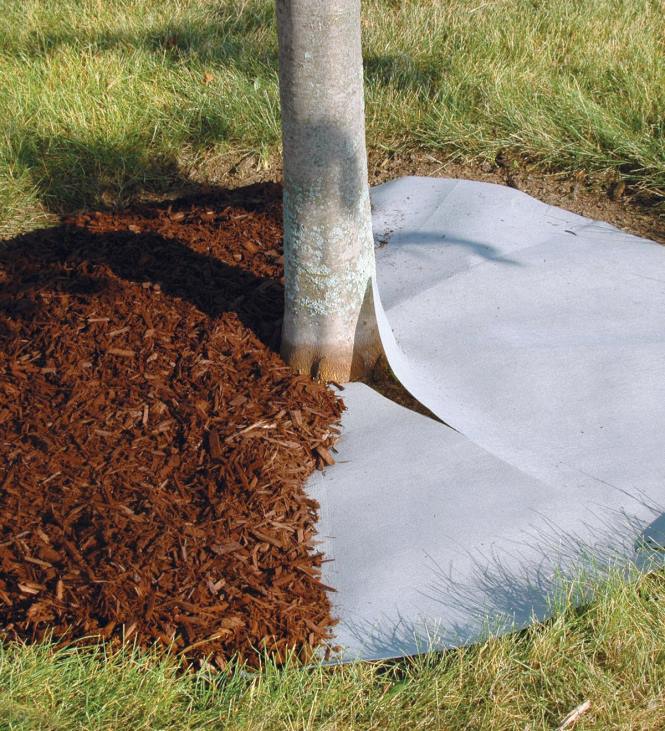 Yard & Garden Plow & Hearth Mock Rock Block Edging Kit and Fabric Tree Ring Weed Barrier NFLB673