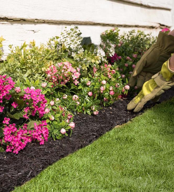 Yard & Garden Plow & Hearth Permanent Mulch Recycled Rubber Border NFLB669