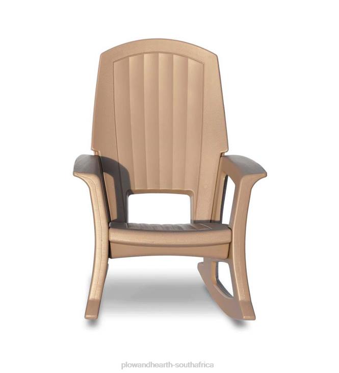 Yard & Garden Plow & Hearth All-Weather Eco-Friendly Rockaway Rocking Chair - Taupe Brown NFLB678