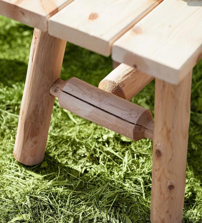 Yard & Garden Plow & Hearth USA-Made Northern White Cedar Log Outdoor Furniture NFLB684