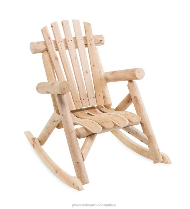 Yard & Garden Plow & Hearth USA-Made Northern White Cedar Log Outdoor Furniture NFLB684