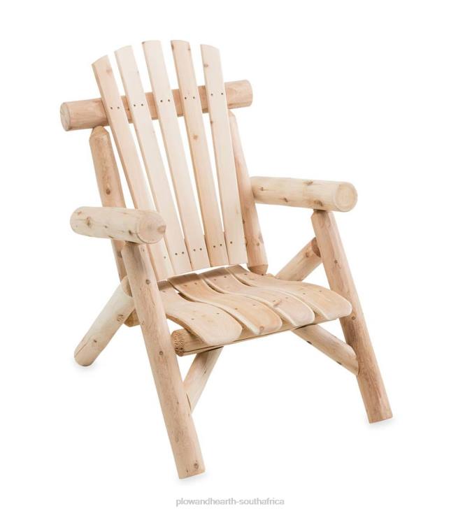 Yard & Garden Plow & Hearth USA-Made Northern White Cedar Log Outdoor Furniture NFLB684