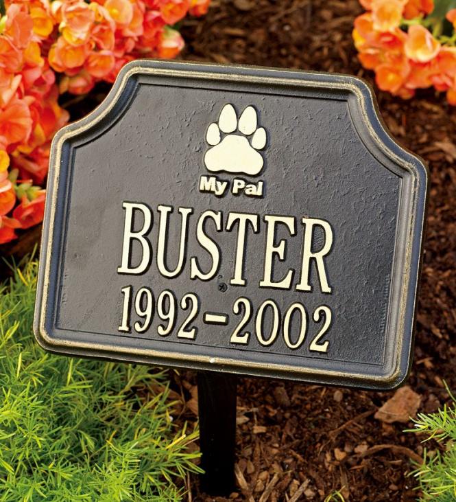 Yard & Garden Plow & Hearth Black My Pal Pet Memorial - Black NFLB700