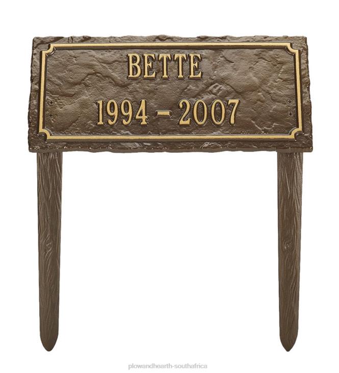 Yard & Garden Plow & Hearth Bronze Classic Pet Memorial - Bronze NFLB701