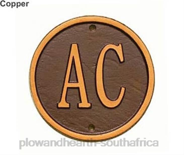 Yard & Garden Plow & Hearth USA-Made Handcrafted Cast Aluminum Personalized Lawn Plaque - Antique Copper NFLB694