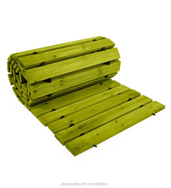 Yard & Garden Plow & Hearth 6' Mossy Green Portable Roll-Out Straight Hardwood Pathway NFLB689