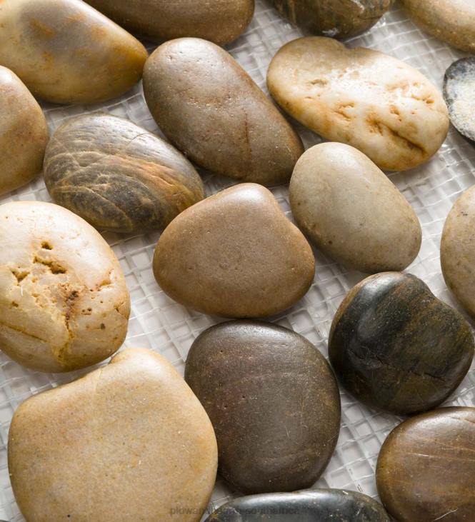 Yard & Garden Plow & Hearth Natural River Rock Stepping Stones with Flexible PVC Backing, Set of 3 NFLB688